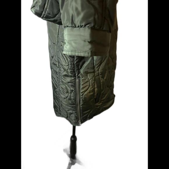 Members Only Puffer Jacket Army Green Size Small - Picture 4 of 6